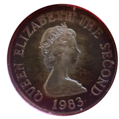 1 Penny - Elizabeth II 2nd portrait; Silver issue front