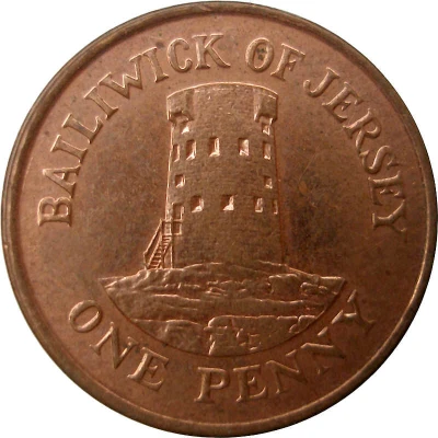 1 Penny - Elizabeth II 2nd portrait back