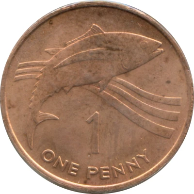 1 Penny - Elizabeth II 2nd portrait back