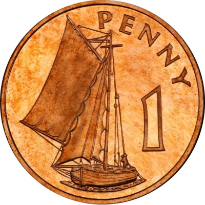 1 Penny - Elizabeth II 2nd portrait back