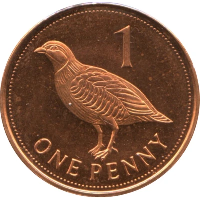 1 Penny - Elizabeth II Barbary Partridge; bigger bust back