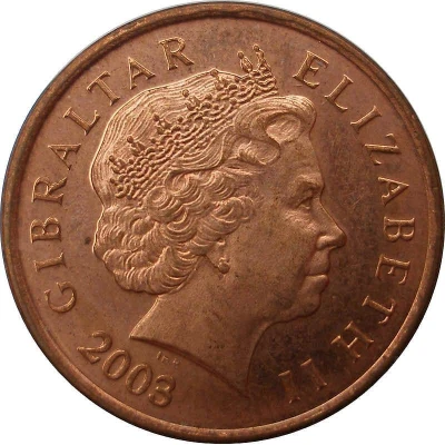 1 Penny - Elizabeth II Barbary Partridge; head with tiara front