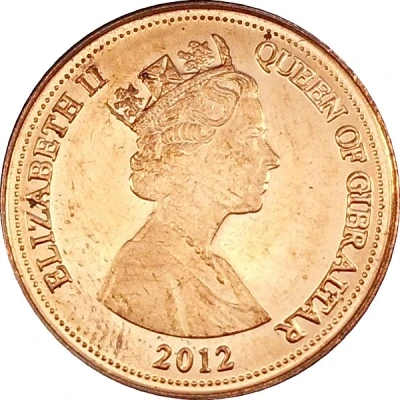 1 Penny - Elizabeth II Barbary Partridge; smaller bust front