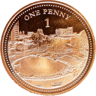 1 Penny - Elizabeth II Commonwealth Park back