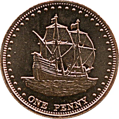 1 Penny - Elizabeth II back