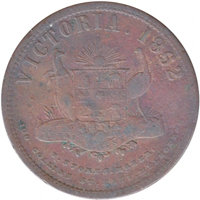 1 Penny - George Nichols Melbourne, Victoria back