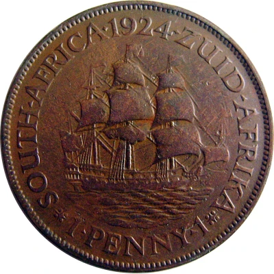 1 Penny - George V 1 Penny back