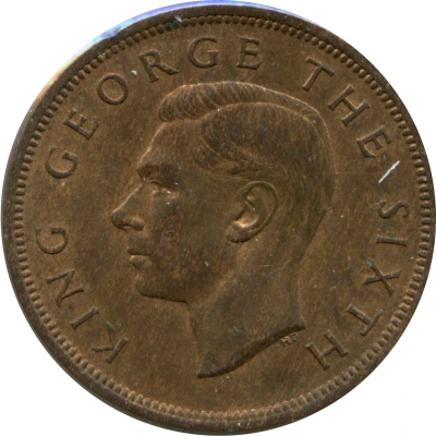 1 Penny - George VI 2nd type front