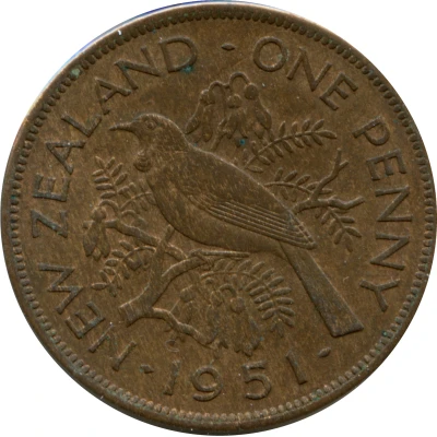 1 Penny - George VI 2nd type back