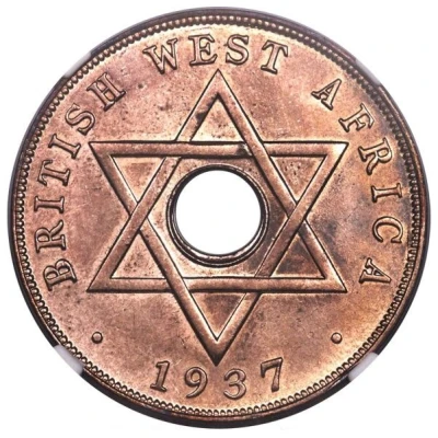 1 Penny - George VI East Africa Planchet back