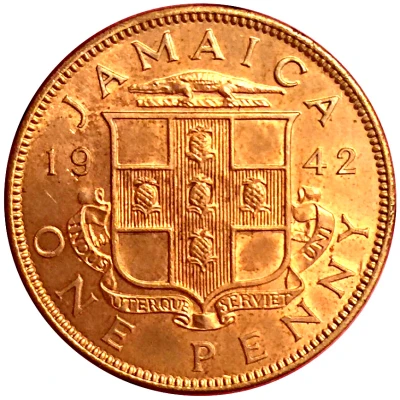 1 Penny - George VI With "King and Emperor"; Large Head back