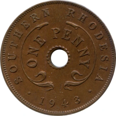 1 Penny - George VI back