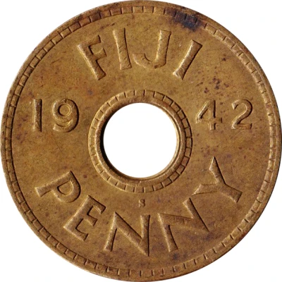 1 Penny - George VI back