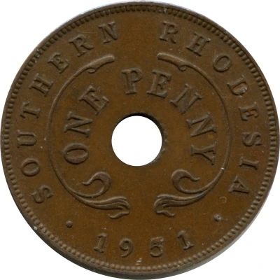 1 Penny - George VI back