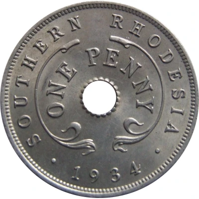 1 Penny - George V back