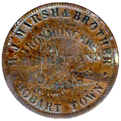 1 Penny - H. J. Marsh and Brother (Hobart; Tasmania) ND front