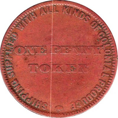 1 Penny - H. Lipscombe Hobart; Tasmania ND back