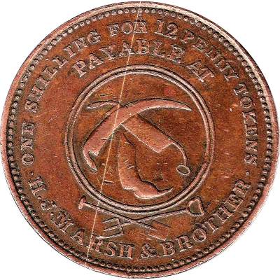 1 Penny - H.J.Marsh and Brother Hobart; Tasmania ND front