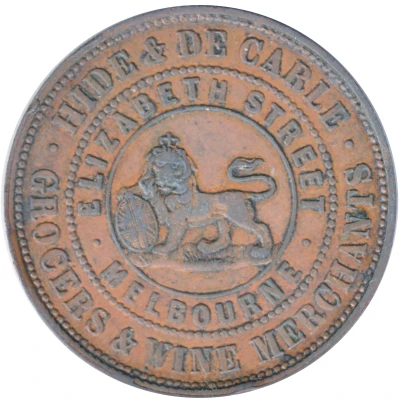 1 Penny - Hide and De Carle Melbourne; Victoria front