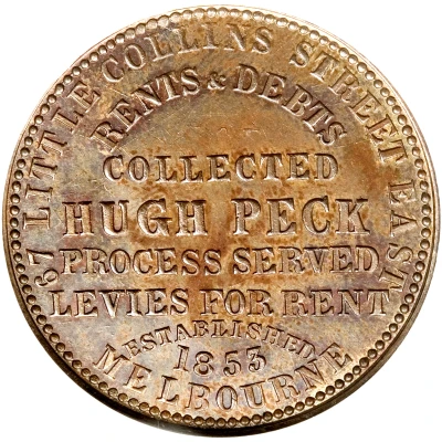 1 Penny - Hugh Peck Melbourne; Victoria ND back