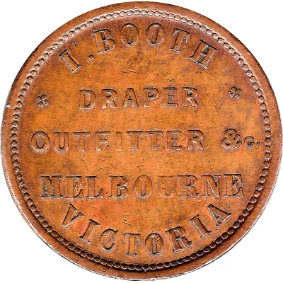 1 Penny - I. Booth Melbourne; Victoria ND front