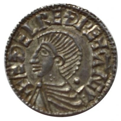 1 Penny In the name of Aethelred; Long cross front