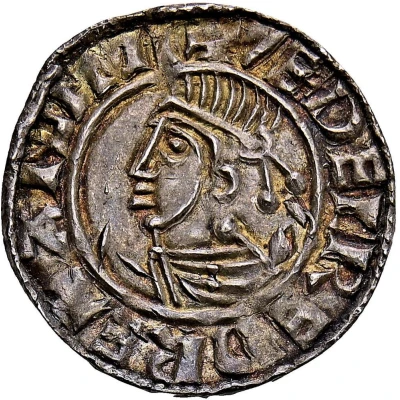 1 Penny In the name of Aethelred; Small cross front