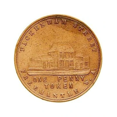 1 Penny - John Henderson, Pawnbroker Fremantle; Western Australia ND back