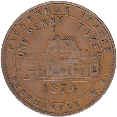 1 Penny - John Henderson, Pawnbroker Fremantle; Western Australia back