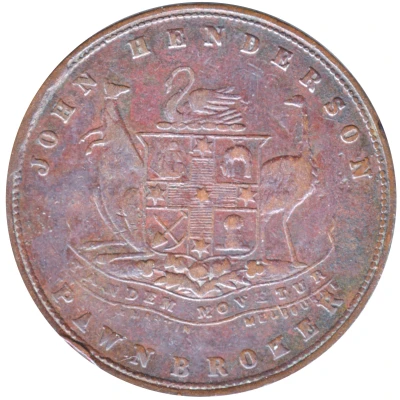 1 Penny - John Henderson, Pawnbroker Fremantle; Western Australia ND front