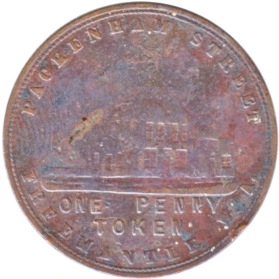 1 Penny - John Henderson, Pawnbroker Fremantle; Western Australia ND back