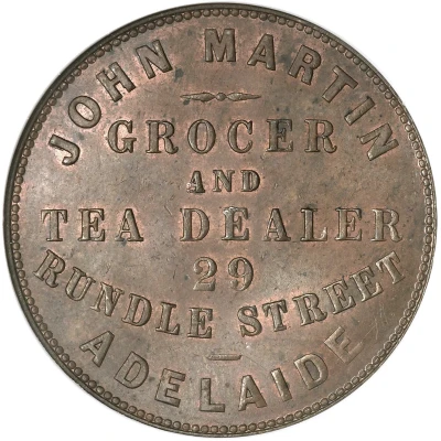 1 Penny - John Martin (Adelaide; South Australia) ND back