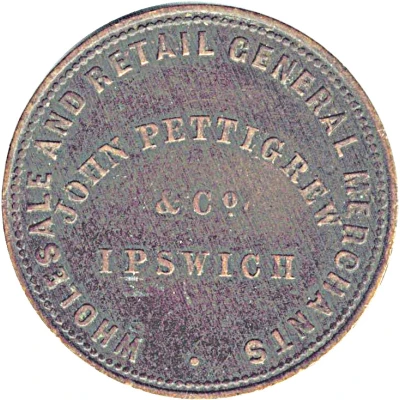 1 Penny - John Pettigrew and Co Ipswich, Queensland front