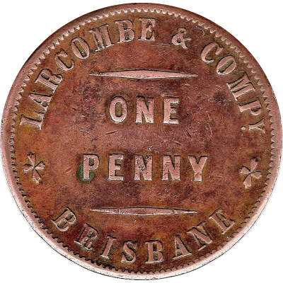 1 Penny - Larcombe and Compy. Brisbane; Queensland ND front