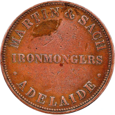 1 Penny - Martin and Sach Adelaide; South Australia ND back