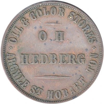 1 Penny - O.H. Hedberg (Hobart Town; Tasmania) ND front