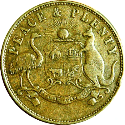 1 Penny - Peace and Plenty - Melbourn Melbourne; Victoria front