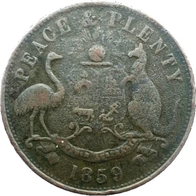 1 Penny - Peace and Plenty Melbourne; Victoria front