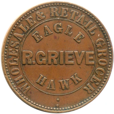 1 Penny - R. Grieve Eaglehawk, Victoria front