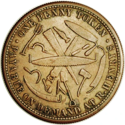 1 Penny - R. Henry Hobart; Tasmania front