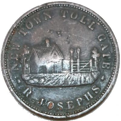 1 Penny - R. Josephs New Town, Van Diemen's Land front