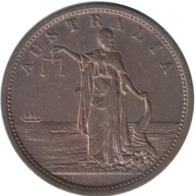 1 Penny - R. Parker - Ironmonger Geelong; Victoria ND back