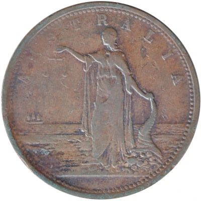 1 Penny - R. Parker - Ironmonger Geelong; Victoria ND back