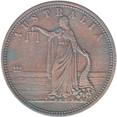 1 Penny - R. Parker - Ironmonger Large Series 35 mm, Colon after R - Geelong; Victoria ND back