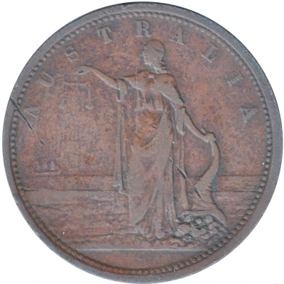 1 Penny - R. Parker - Ironmonger Late Series 34 mm, Dot after R - Geelong; Victoria ND back