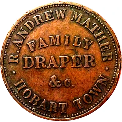 1 Penny - Robert Andrew Mather, Family Draper (Hobart; Tasmania) ND front