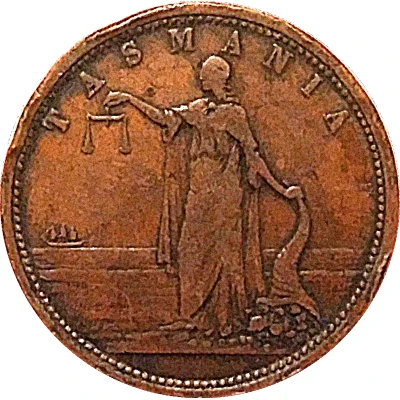 1 Penny - Robert Andrew Mather, Family Draper (Hobart; Tasmania) ND back