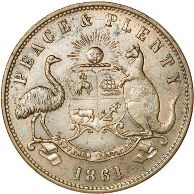 1 Penny - Robert Hyde and Co. Melbourne, Victoria back