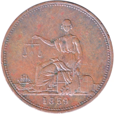 1 Penny - T. Butterworth and Co. Castlemaine; Victoria back