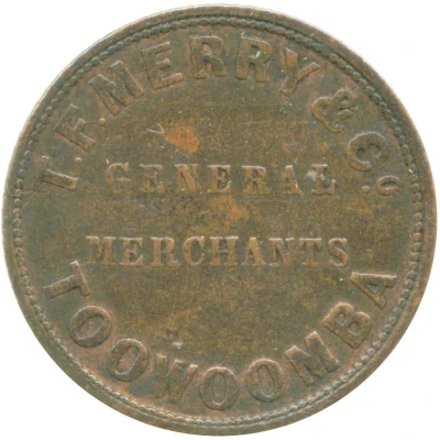 1 Penny - T.F. Merry and Co Toowoomba; Queensland ND front